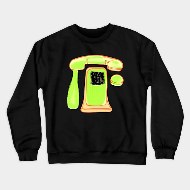 Telephone Crewneck Sweatshirt by Maria Murtaza